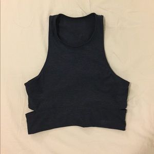 Outdoor Voice Slashback Crop in Navy